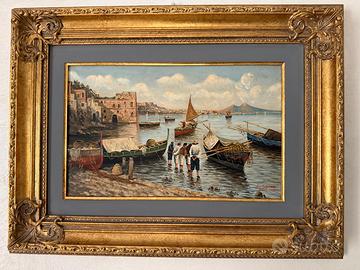 Luigi Savino – Veduta del Golfo di Napoli con pesc