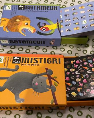 Giochi Carte Bambini DJECO, MISTIGRI e BATAMEUH