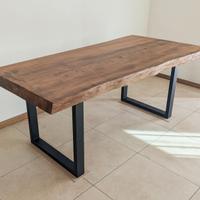 Tavolo artigianale premium in tronco unico