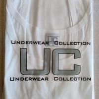 Maglia cotone uomo, senza manica - color bianco