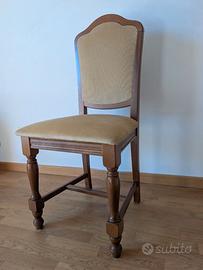 Sedie in legno massello imbottiti 6 pz