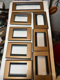 Placche living bticino 16 pezzi colore bronzo