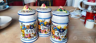 barattoli vintage in ceramica bassano 