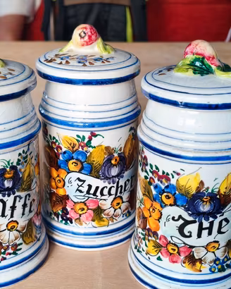 barattoli vintage in ceramica bassano 