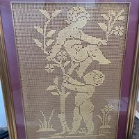 Quadro uncinetto lavorato a nano