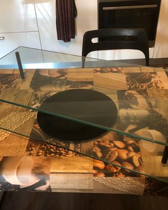 Supporto per tv in vetro girevole