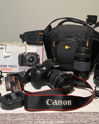 canon 1100d + obbiettivi e accessori, leggi tutto