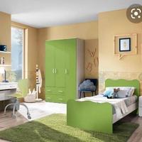 Cameretta singola colore verde