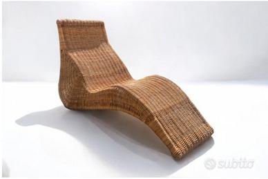 Chaise longue Ikea in vimini modello Karlskrona