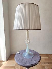 Lampada  di Murano da tavolo anni 60 con fiore 