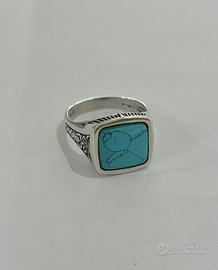 Anello argento 925 Turchese mis. 30 – Nuovo