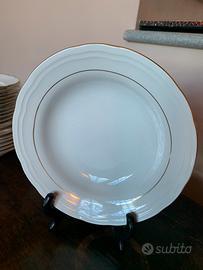 6 Piatti antichi fondi bordo oro