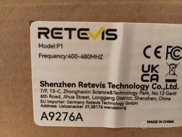 Walkie Talkie DMR Digitale Retevis P1 – 2500mAh