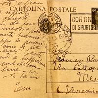 Cart. postale Cortina regina di sports invernali