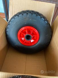 Set due ruote gomma piena Relaxdays