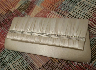Pochette color bianco perla