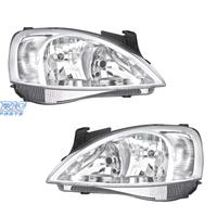 FARI PER OPEL CORSA C 00-06 FONDO CROMATO