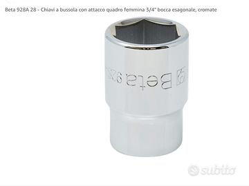 Beta 928A chiave a bussola con attacco 3/4 28 mm