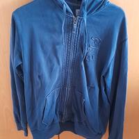 Felpa con cappuccio usata " SLAM" blu taglia M