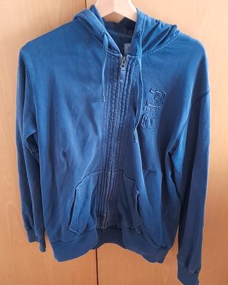 Felpa con cappuccio usata " SLAM" blu taglia M