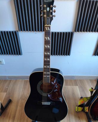 Chitarra Acustica Epiphone Hummingbird Ebony pro