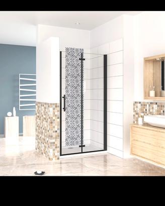 190cm Porta Doccia Apertura Battente Pieghevole