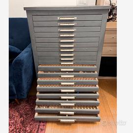 Cassettiera Tipografica Originale Metà'900 18 Cass