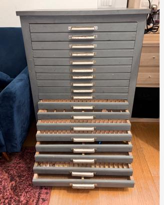 Cassettiera Tipografica Originale Metà'900 18 Cass