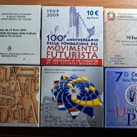 Lotto monete Italia commemorative da 5 e 10 euro