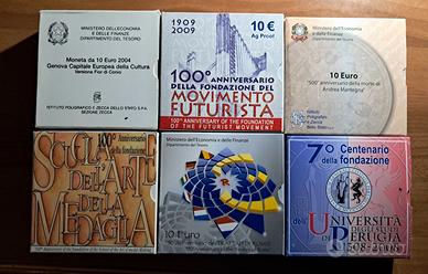 Lotto monete Italia commemorative da 5 e 10 euro