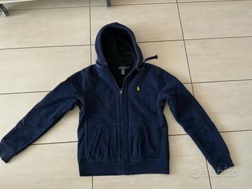 FELPA BLU INTERNO PILE RALPH LAUREN tg M