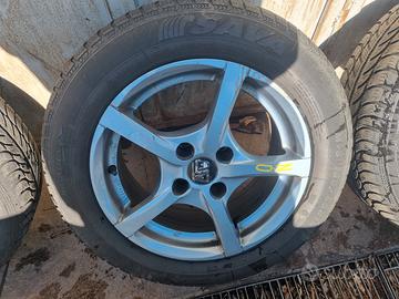 Cerchi oz 4x108 con gomme sava 185 65 r15 4 stagio