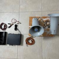 2 Trombe Rcf HD 216 ST, amplificatore e microfono