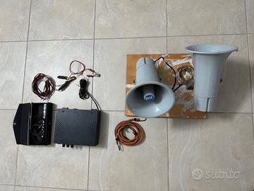 2 Trombe Rcf HD 216 ST, amplificatore e microfono