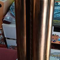 Lampada vintage in ottone lavorato con base marmo