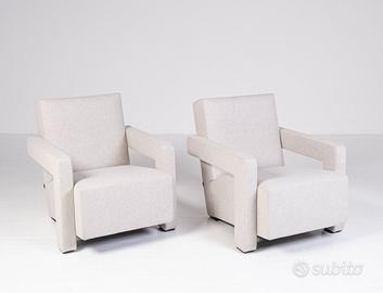 Cassina Poltrona 637 Utrecht in Lana KVDRAT Gris