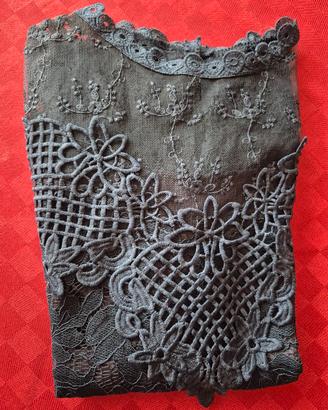 maglia da sera  in pizzo macrame a ma