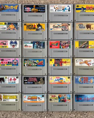 Lotto di 34 Videogiochi Super Nintendo Giapponesi