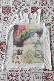 Canottiera bianca con stampa