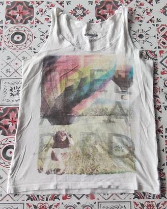 Canottiera bianca con stampa