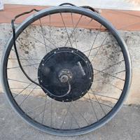 Ruota con Motore elettrico e kit per bici