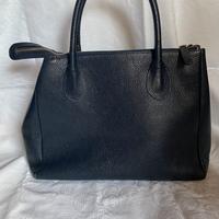 borsa vera pelle blu