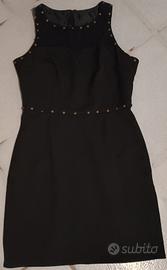 Abito nero smanicato tg Italia 42 con piccole borc