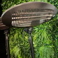 Due lampade riscaldanti elettriche a infrarossi