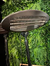 Due lampade riscaldanti elettriche a infrarossi