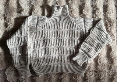 Maglione beige Zuiki XS – maniche a palloncino