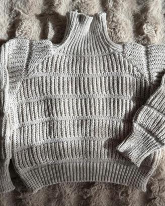 Maglione beige Zuiki XS – maniche a palloncino