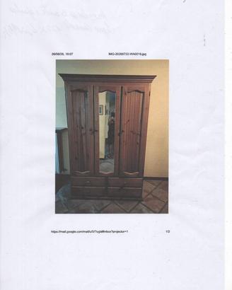 ARMADIO 3 ANTE CON SPECCHIO