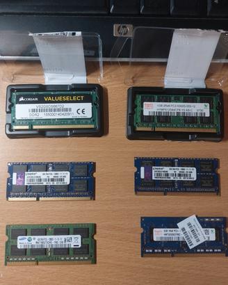 Stock ram ddr2 ddr3 sodimm per notebook 