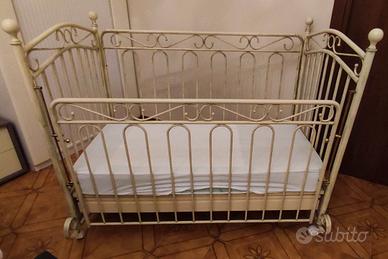 culla ferro battuto effetto shabby 